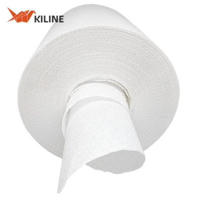 China Flushable Virgin Wood Pulp Center Pull Toilet Paper Towel Roll 2 Ply For Spill Wiping for sale