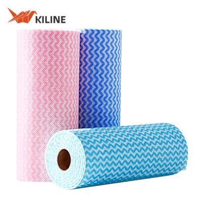 Chine Tissu de nettoyage jetable multicolore serviettes de cuisine ménagères commerciales 80gm à vendre