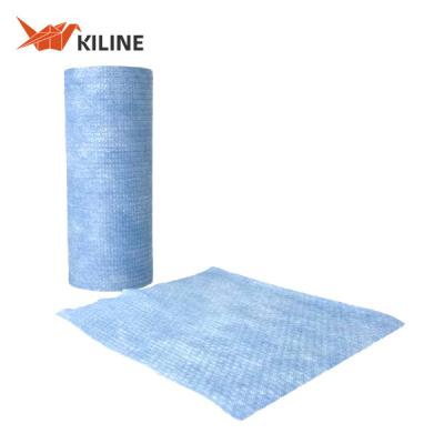 China Blue Disposable Cleaning Cloths On A Roll Wiping Towel 65gsm 100 Sheets/Roll for sale