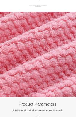 China KILINE Pineapple Plaid Microfiber Kitchen Dish Towel Dishcloth Rag Non-stick Thickened Wipe Table Brush for sale