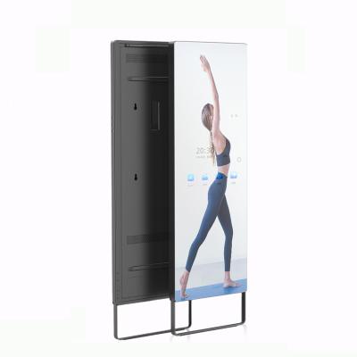 China Gym Centre We Cloud OEM&ODM Custom 43/55/65 Inch Floor Stand and Wall Mouted Touch Screen Fitness Mirror Smart Magic Mirror for sale