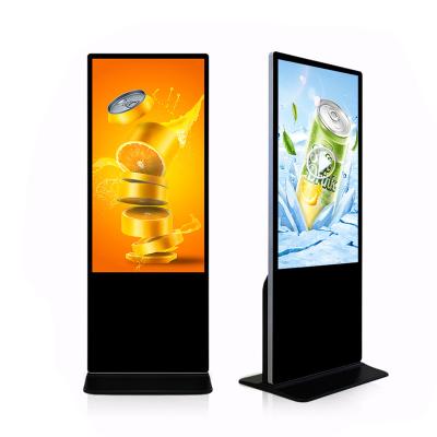 China Indoor We Cloud Factory Supply Android7.1 2+8GB IR Touch Advertising LCD Display Floor Stand Digital Signage Advertising Screen for sale