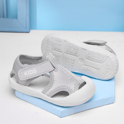 China Kids Breathable Summer Beach Soft TPR Outdoor Shoes Closed Toe Water Sport Sandals For Baby Toddler Kids for sale