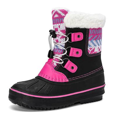 China Insulative Wholesale Kids Fur Lined Kids Snow Boots for sale