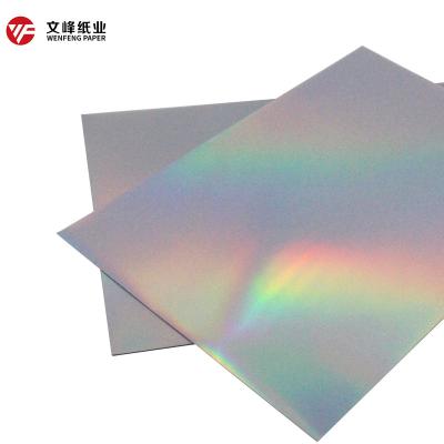 China Rainbow Inkjet PET Film Self Adhesive Holographic Sticker Label Waterproof Sticky Label Plain A4*10 Sheets for sale