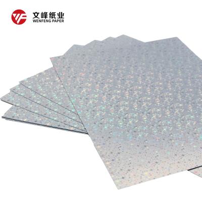 China A4*10 Rainbow Inkjet Label Waterproof PET Film Self Adhesive Holographic Sticker Label Waterproof Sticky Sheets for sale