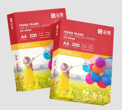 China 110g Matte Photo Paper Cast Coated Instant Dry Self Adhesive Inkjet Photo Paper A4*50 Sticky Sheets for sale