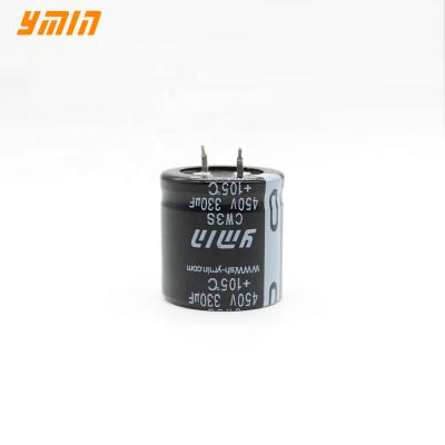 China Power Supply YMIN Low Esr Snap-in Type 450V 330 MICROFARAD 30*30 Aluminum Electrolytic Capacitors for sale