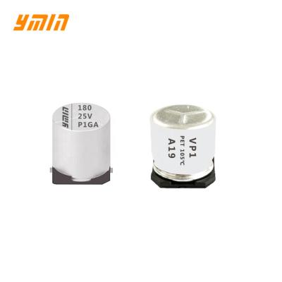 China 5G TELECOM YMIN VP1 SMD TYPE High Stability 25V 180uF Alummin Electrolytic Capacitor For 5G TELECOM for sale