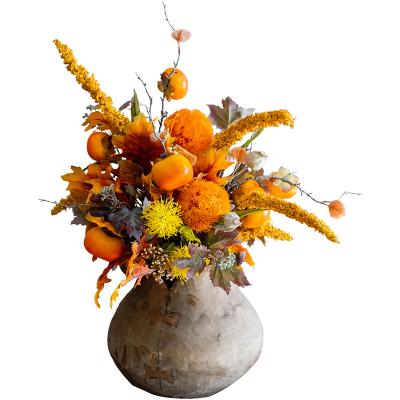 China Other Flower Arrangement Persimmon Hand Artificial Flower Set Flower Decorative Gift Handmade Bouquet for sale