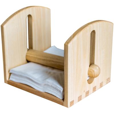 China Minimalist Wooden Creative Home Tissue Storage Box Paper Hotel Rack Napkin Tissue Holder Lifting Wood for sale