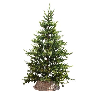 China Christamas Home Decoration 210cm Luxury Artificial Christmas Tree With PVC Lighted Floor To Ceiling Large Scale Xmas Tree for sale