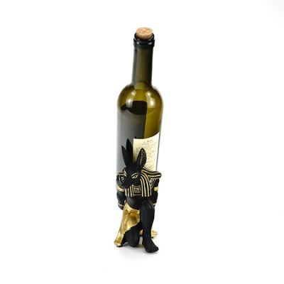 China Europe Resin Art Home Decoration Wine Rack Dog Statue Resin Craft Creative Gifts and Crafts for sale