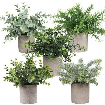 China Amazon Success Plastic Combination Of Potted Artificial Plants And Simulated Flowers Bonsai for sale