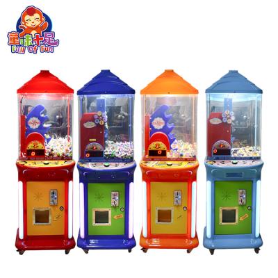 China Popular Metal+plastic lollipop gumball machine for sale, coin operated kid carousel gumball machine, mentos gumball candy on stock for sale