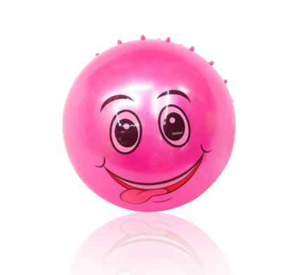 China Toy Wholesale Promotion Smiley Face Inflatable 9 Inch PVC Inflatable Beach Ball for sale