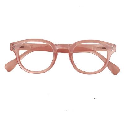 China New Style Sensitive Reading Glasses Thin Plastic Around Frame Glasses Spring Hinge Acrylic Reading Glasses for sale