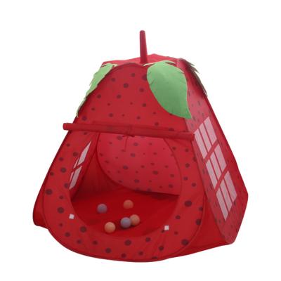 China OEM Soft Breathable Strawberry Model Tent Soft Toy Game Ball Pit Pool For Kids for sale