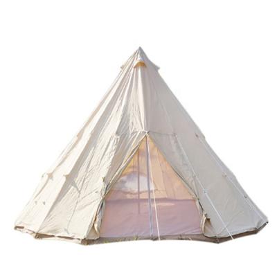 China Extended Type Large Giants 4M Outdoor Round Canvas Teepee Tent Adult for sale