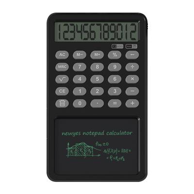 China Mini Solar Dual Power Calculator 12 Digit Display LCD Writing Tablet 12 Digit Notepad Electric Calculator for sale