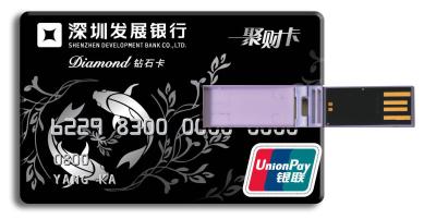 中国 細いクレジット カード USB ドライブ習慣 32GB 64GB のペン ドライブ 販売のため