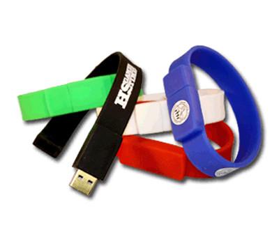 China Customizable Slap Wristband Pen Drive 16gb USB Memory Stick For Gift for sale