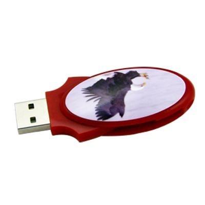 China Oval Large Swivel  Egg Style USB Thumb Drives Silk Imprint 1GB - 32GB USB 2.0 U133/SY018 for sale