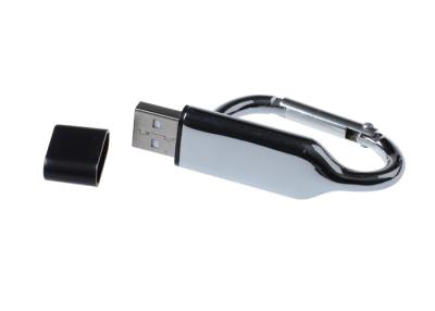 China Memoria Flash del metal plateado USB con la hebilla formada, carga de los datos, grabado del laser en venta