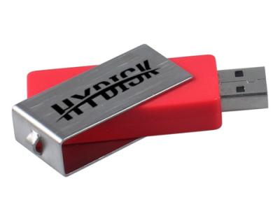 China De Flitsaandrijving van USB van de warteltelefoon met metaalklem en plastic lichaam Te koop