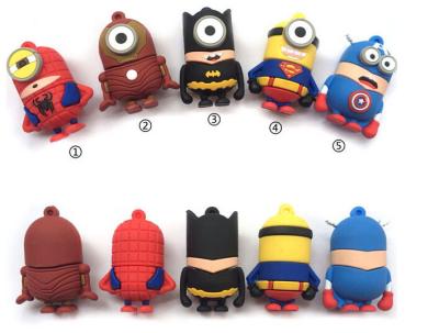 China usb minion super hero man bat man usb flash drive 32GB Memory Stick Pen Drive usb 2.0 Te koop