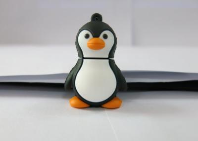 China Lovely Penguin Custom Usb Memory Stick , High Speed High Capacity Flash Drive 256gb for sale