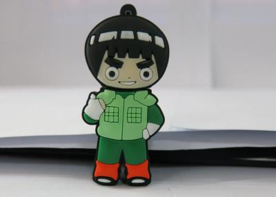 China Naruto PVC mould Custom USB Memory Stick , Usb Flash Thumb Drive Rock Lee for sale