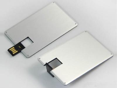 China Large area Custom-made Full Color Metal Credit Card USB Flasth Drive for sale