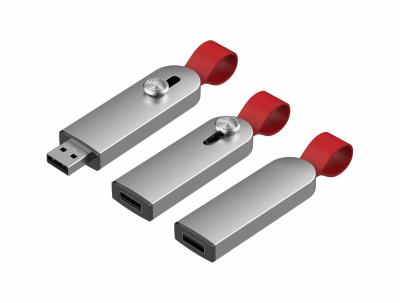 중국 고속을 가진 가죽 사슬 USB 2.0 16gb USB 섬광 드라이브를 가진 알루미늄 합금은 기능을 읽고 씁니다 판매용