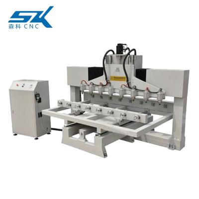 China Building Material Stores SENKE Multi Heads CNC Wood Cutter CNC Machine Rotary Engraving Machine for sale