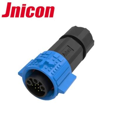 China Automotive Jnicon Fabricate M19 3+9 Pin LED Auto Connector Waterproof Blue for sale