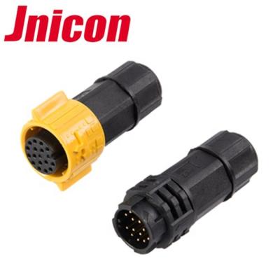 China Jnicon M19 Waterproof Automotive Electrical Wire To Wiring Connector With Push Locking For Wash Wall Lighting for sale