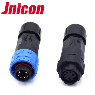 China Automotive IP67 Waterproof M16 6 Pin Male Female Cable Connector Blue With ROHS Compliant for sale