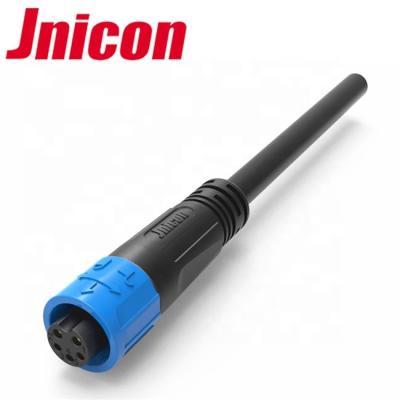 China Jnicon Automotive Push Lock M12 Waterproof 5 Pin Female Male Connector Cable For Ignition for sale