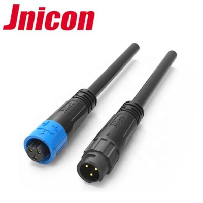 China Jnicon Waterproof Automotive Electrical IP67 M12 Circular Connector With Molded Cable for sale