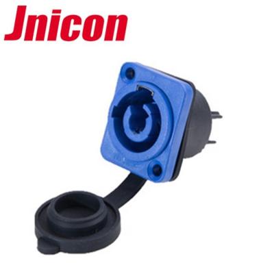 China Jnicon Cable Industrial Power In Blue 3 Pin Powercon Connector For LED Screen for sale