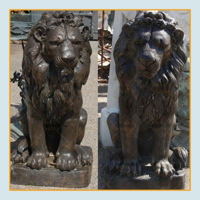 China Europe Professional Bronze Foundry Metal Crafts Cast Bronze Garden Lion Sculpture for sale