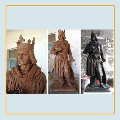 China Life Size Saint Louis Bronze Custom Outdoor Souvenir Figure Antique Bronze Sculpture Statue From Europe for sale