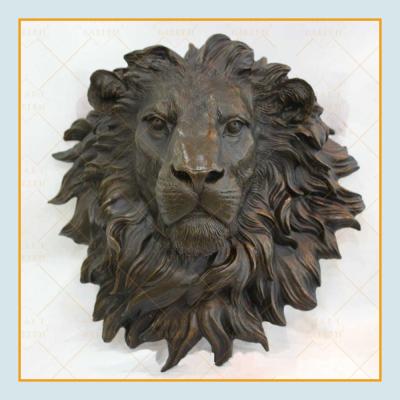 China Main fountain western bronze lion wall hanging garden sculpture for sale for sale