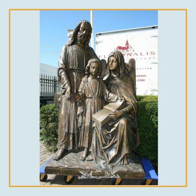 China Europe 2018 Hot Sale Religious Catholic Jesus Family Garden Life Size Bronze Holy Statues for sale