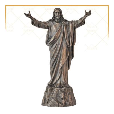 China Life Size Statue Figurine Europe Blessing Garden Jesus Christ Bronze Religious Sculpture For Sale for sale