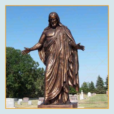 China Europe Large Cemetery Bronze Religious Jesus Statue Outdoor Decoration Sculpture For Sale for sale