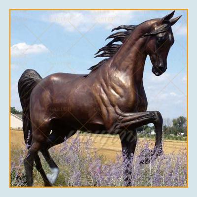 China Europe Hot Selling Lost Wax Cast Life Size Arabian Horse Cantering Bronze Sculpture for sale