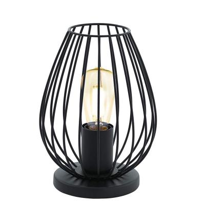 China Lighting Functions Retro Wrought Metal Iron Art Hollow LED Modern Metal Craft Table Lamps with Atmosphere light for Bedroom Decoration for sale