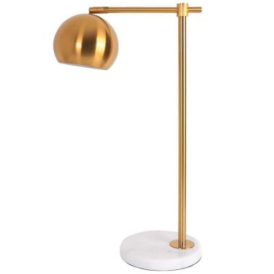 China Easy Assembly High quality cheap price brass finish metal table lamp with marble base for sale